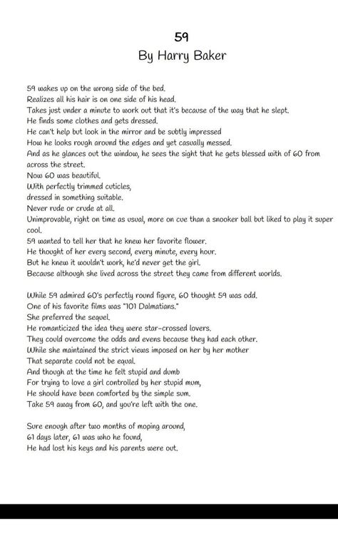harry baker poems.